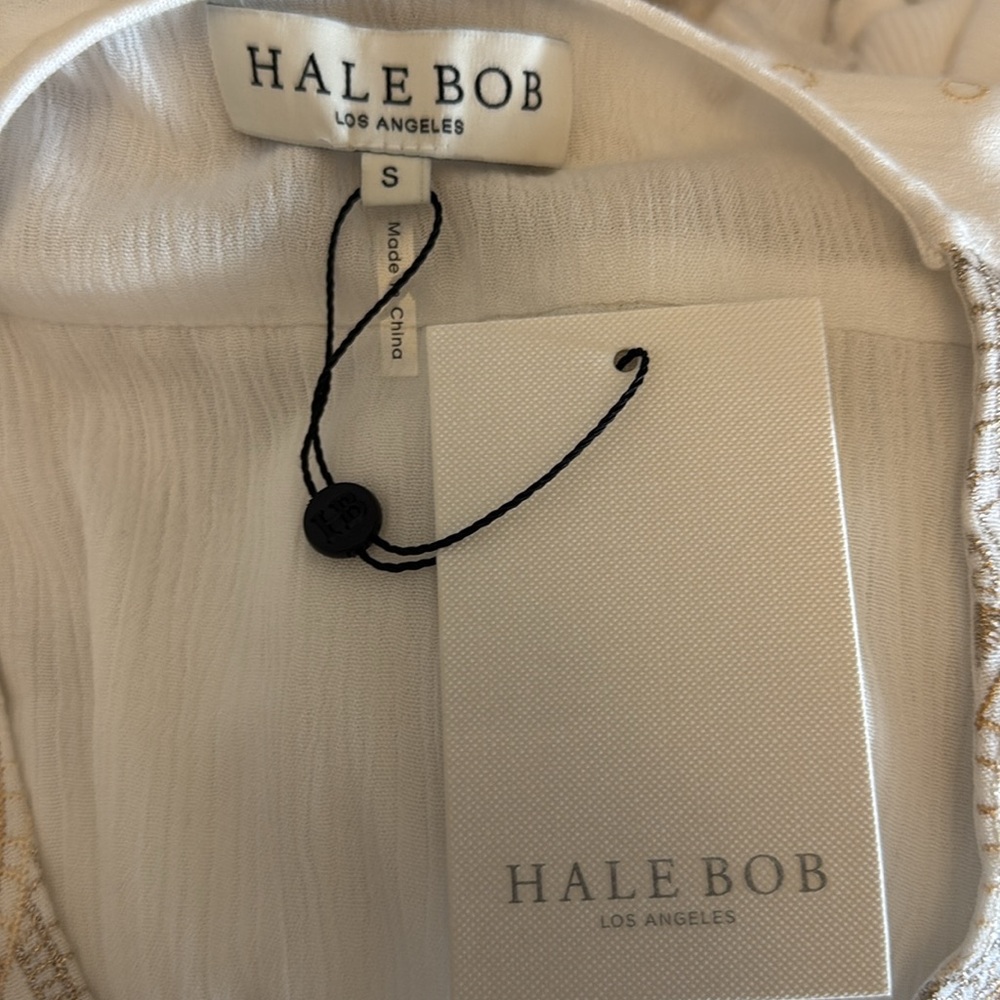 Hale Bob  Ariana Ivory Embroidered V-Neck Mini Dress NWT - Picture 9 of 10